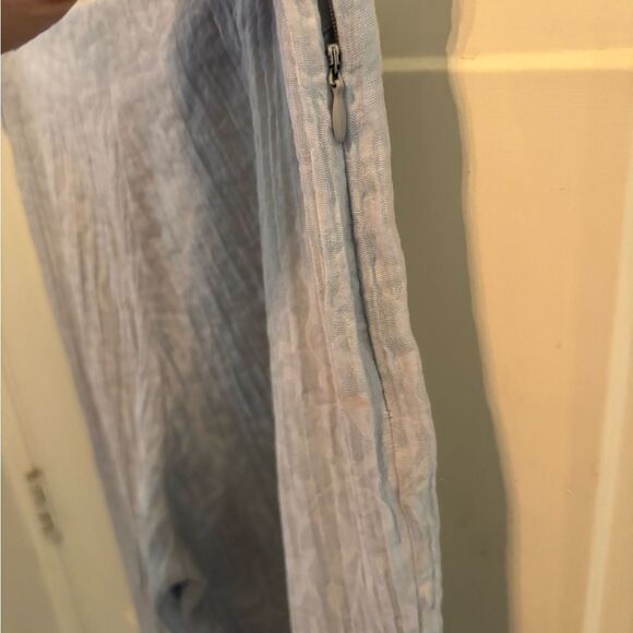 Joy Li Blue Wide Leg Pants with Flowing Silhouette - Picture 6 of 6